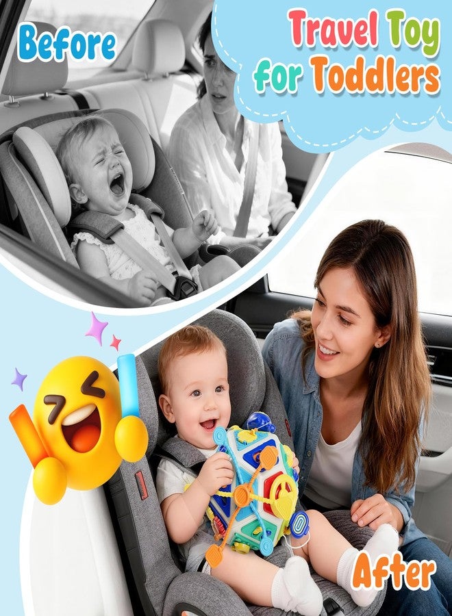 GIGILLI 22-in-1 Baby Busy Board Activity Cube Toys, Montessori Toy for 1 Year Old Toddlers, Educational Learning Sensory Travel Toys for Infant 6-12 12-18 Months, 1st Baby Valentines Day Gifts for Boys Girls - Image 4